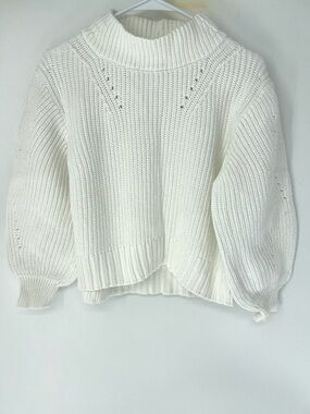 J crew knit cropped mock neck sweater small